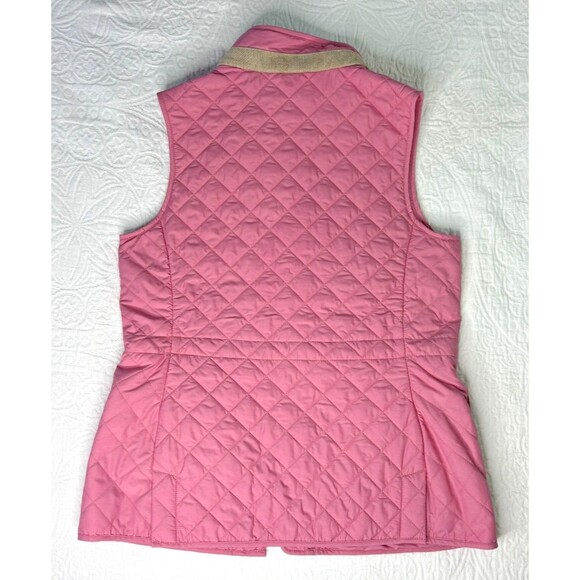 Peter Millar Golf Womens Addison Quilted Travel Full Zip Golf Vest Rose‎ SM NEW - Picture 15 of 16